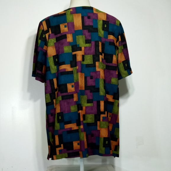 Liz Baker Essentials Multi Color Casual Top Sz 1X - Picture 5 of 5